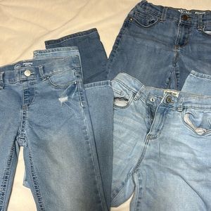 3 pair of jeans size 8 in girls